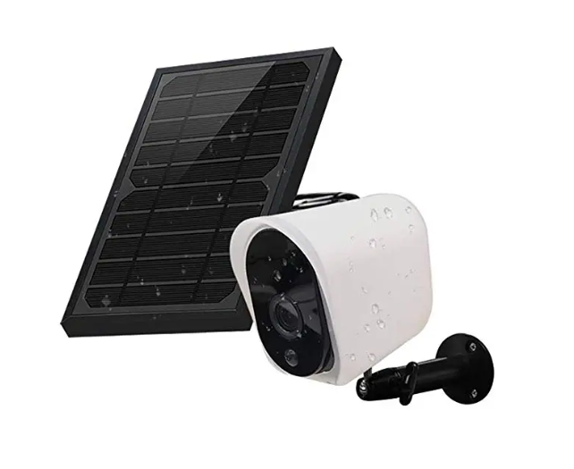 Wireless Solar Rechargeable Battery Powered Security IP Camera with Solar Panel, 1080p HD Waterproof Outdoor Home Surveillance with Motional Detection Two Way Audio Night Vision-Work with Alexa