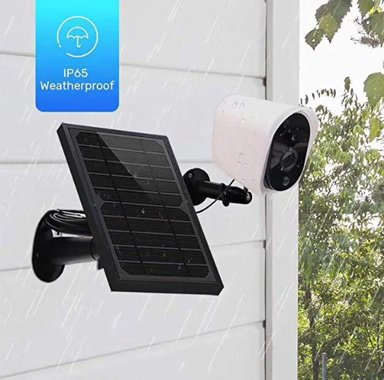 Wireless Solar Rechargeable Battery Powered Security IP Camera with Solar Panel, 1080p HD Waterproof Outdoor Home Surveillance with Motional Detection Two Way Audio Night Vision-Work with Alexa