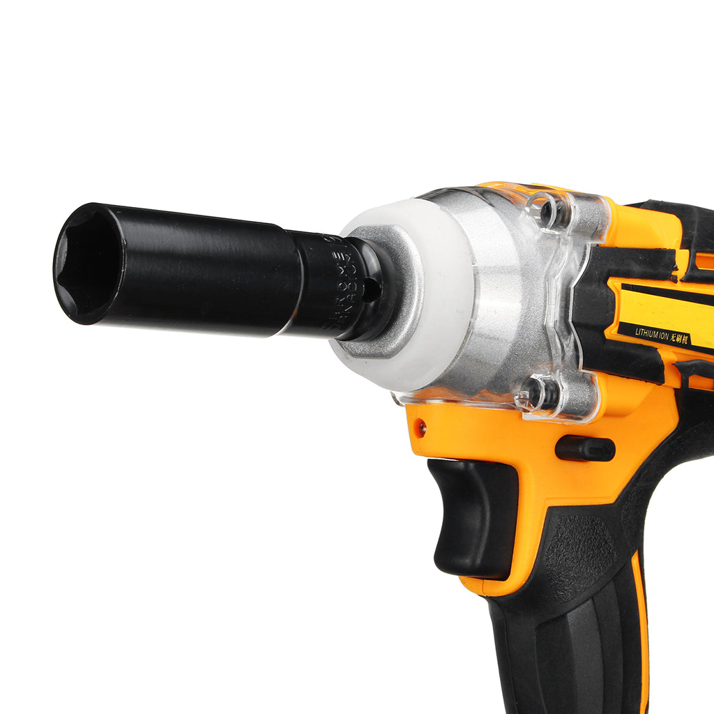88V 1500mAh Cordless Electric Wrench Lithium-Ion Brushless Motor Impact Wrench 2 Battries