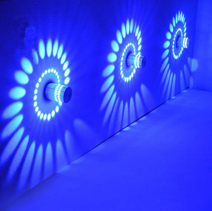 3W LED Spiral Wall Light Lamp
