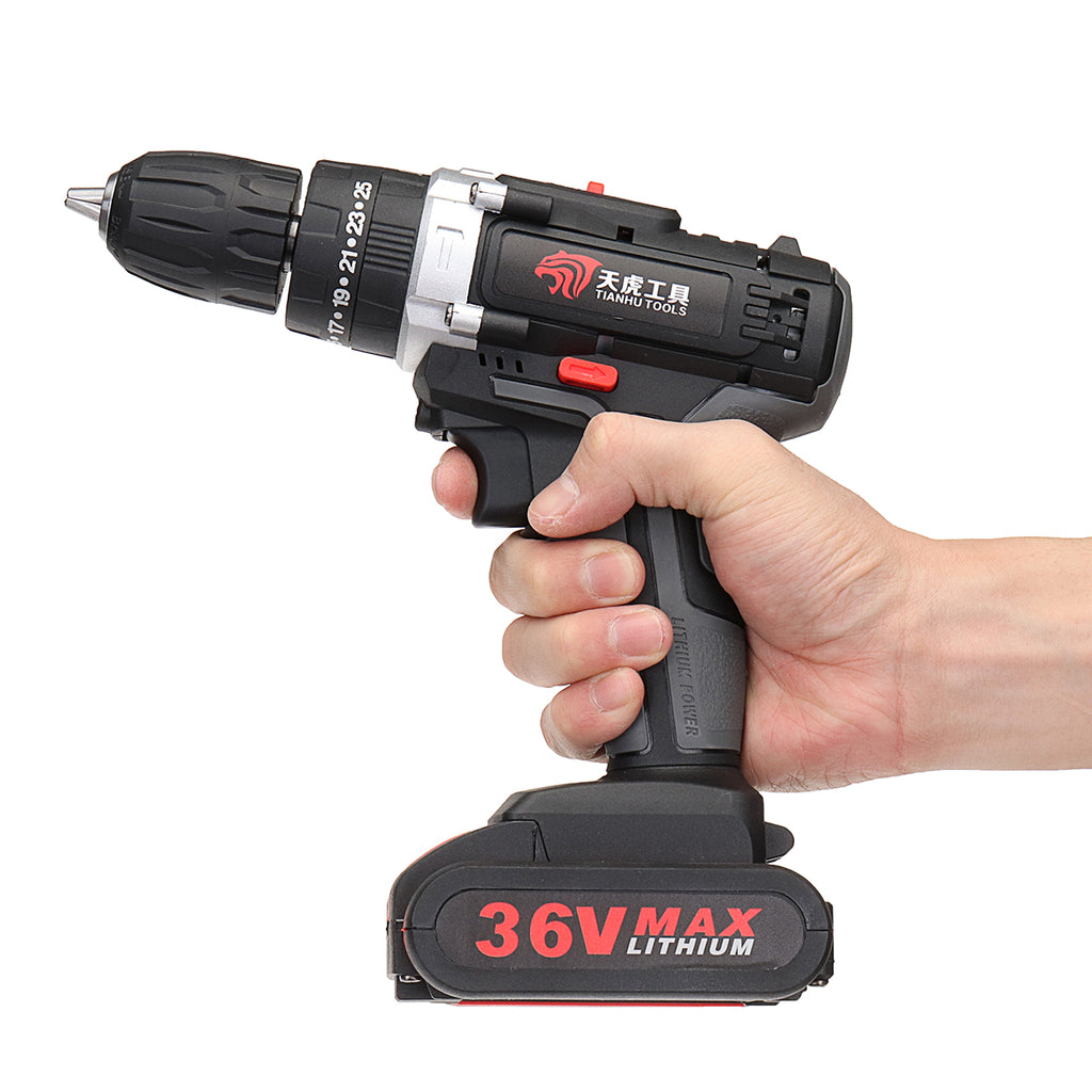 Multifunctional Two Speed Variable Electric Power Cordless High Impact Hand Drill Machine Home DIY Electric Power Tools