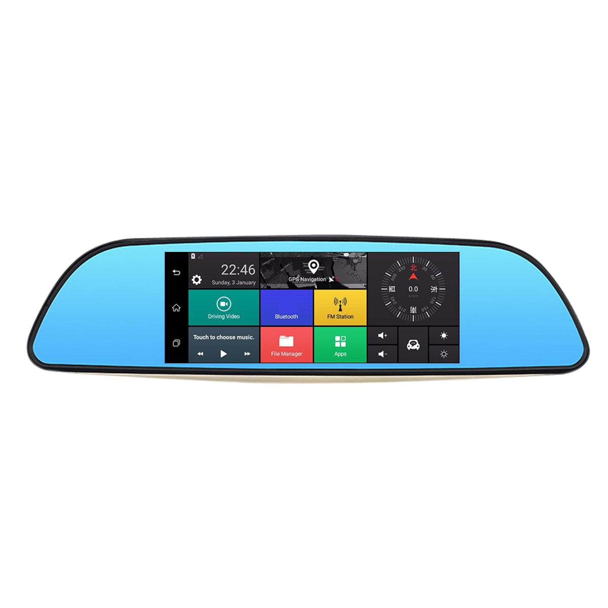 7 Inch HD 1080P Car Mirror Monitor DVR Android 5.0 3G bluetooth Wifi GPS Rear View