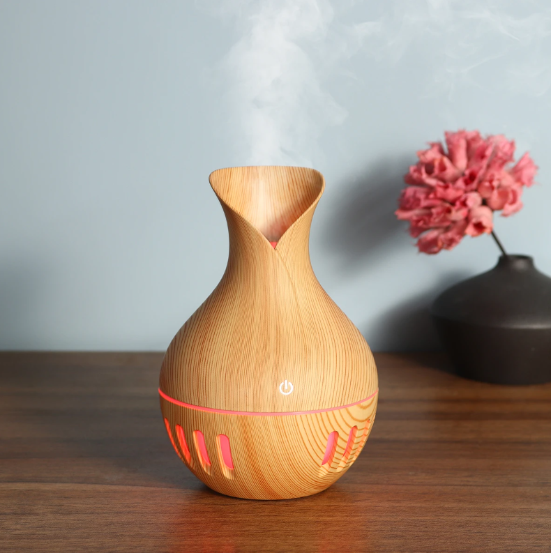 USB Air Purifier Aromatherapy Essential Oil Diffuser Humidifier Ultrasonic LED  Seven Color Light and Easy to Clean