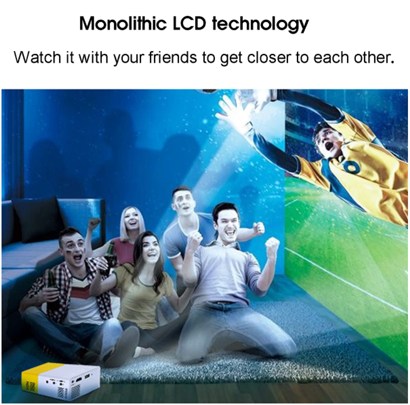 Mini Projector, Portable Pico Full Color LED LCD Video Projector for Children Present, Video TV Movie, Party Game, Outdoor Entertainment with HDMI USB AV Interfaces and Remote Control