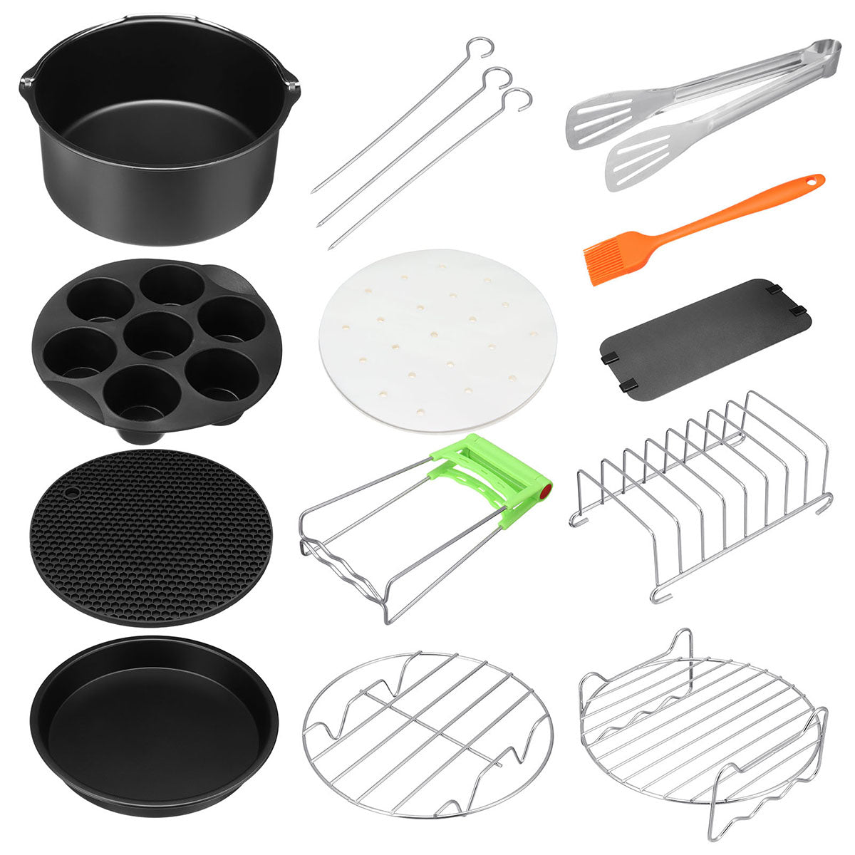 12PCS Air Fryer Accessories Cooking Baking Pan Set