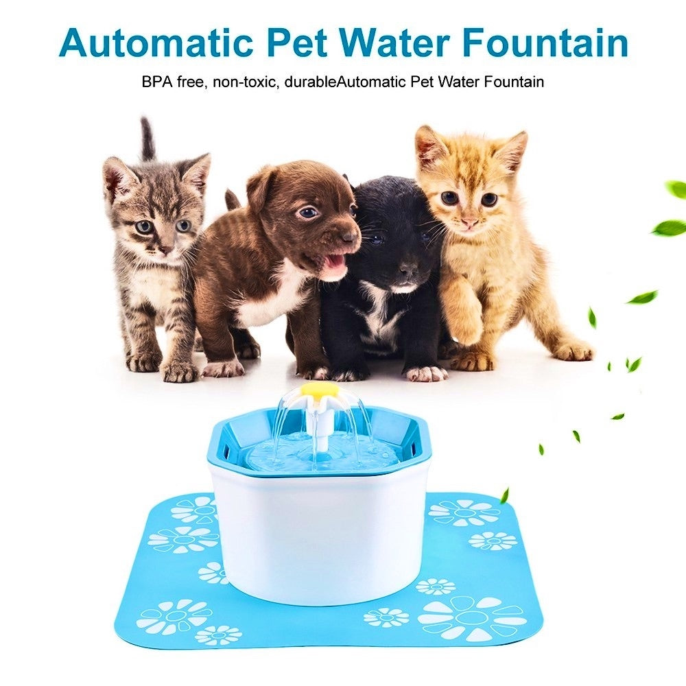 1.6L Automatic Pet Freshly Aerated Fountain Waterer Silent Drinking Electric Water Dispenser for Cats and Dogs